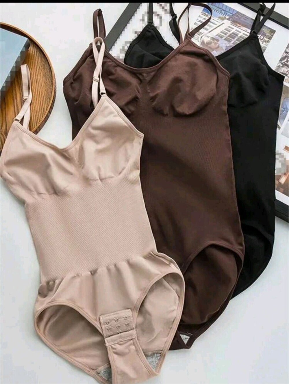 Seamless Shapewear Bodysuits - 3 Pack